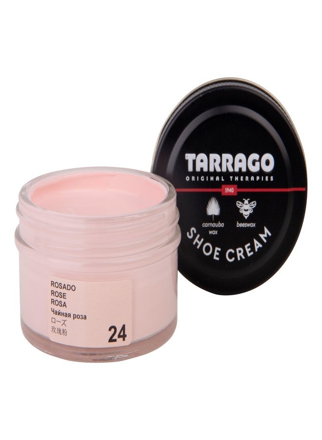 Tarrago Shoe Cream Professional Shoe Polish for Leather Boots, Shoes, Purse, Furniture Eco Friendly Leather Conditioner 1.7oz - Rose #24 - Image 1